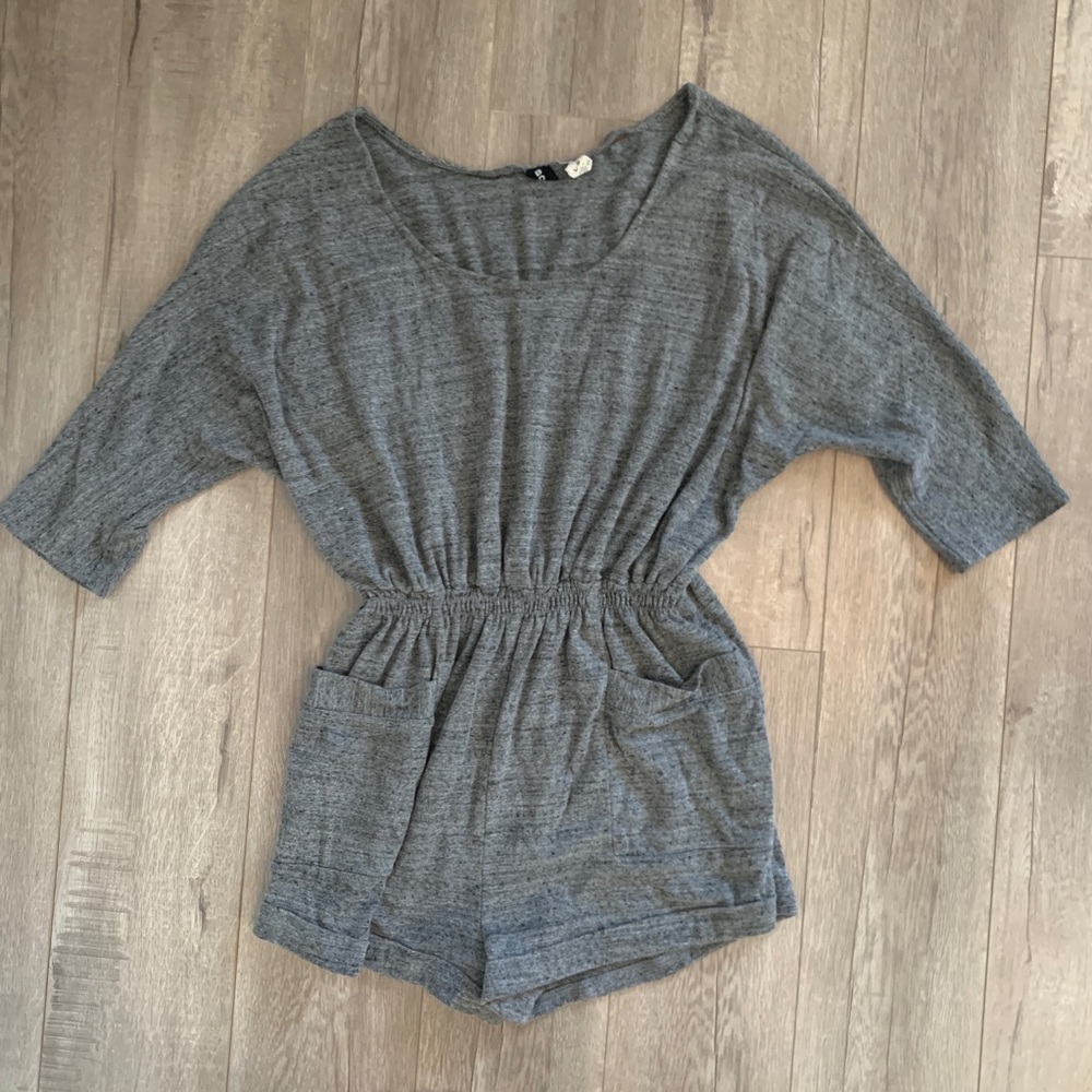 Grey Romper with Pockets